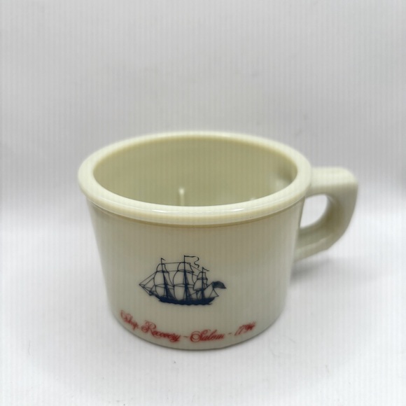 Old Spice VTG Red White Blue Ship Recovery Salem 1974 Shaving Mug 6 Old Spice - Picture 3 of 11